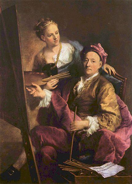 Georges desmarees The Artist with his Daughter Antonia